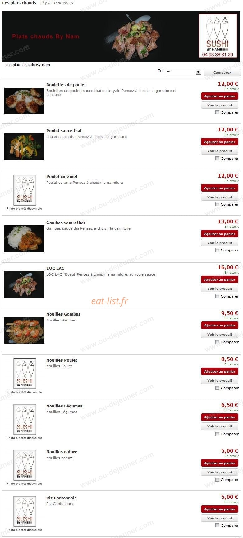 Sushi by Nam — carte page 9
