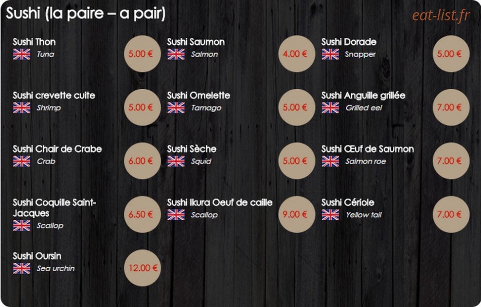 Sushi Time — carte page 2