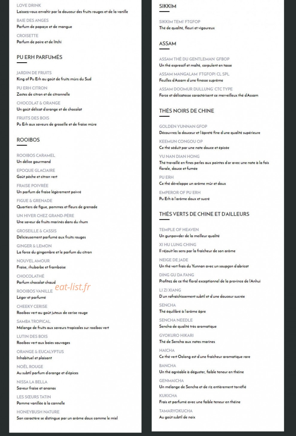 Volupté Anytime — carte page 6