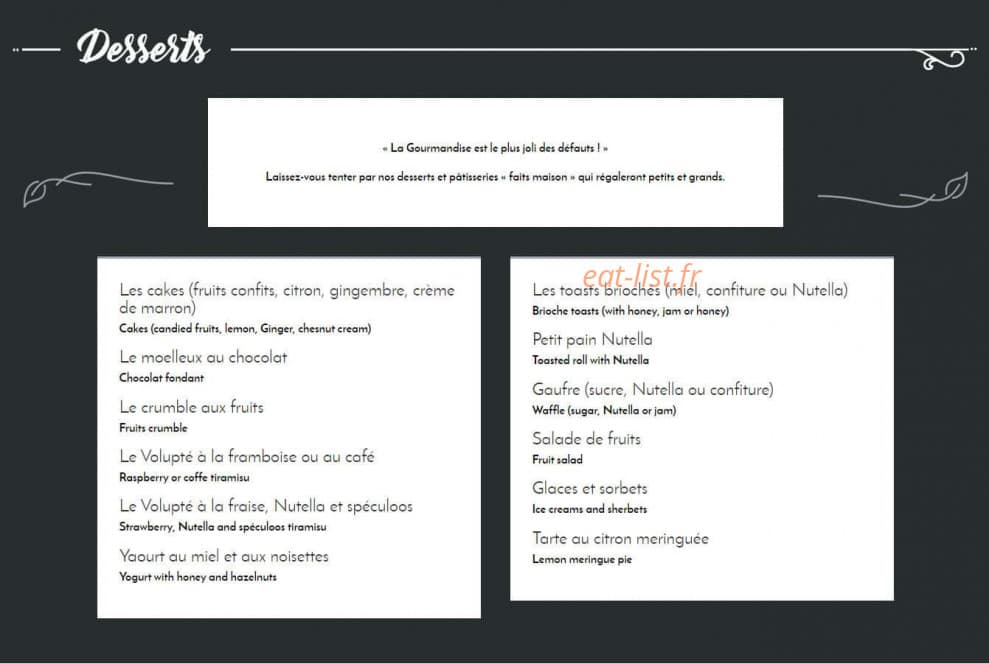Volupté Anytime — carte page 9