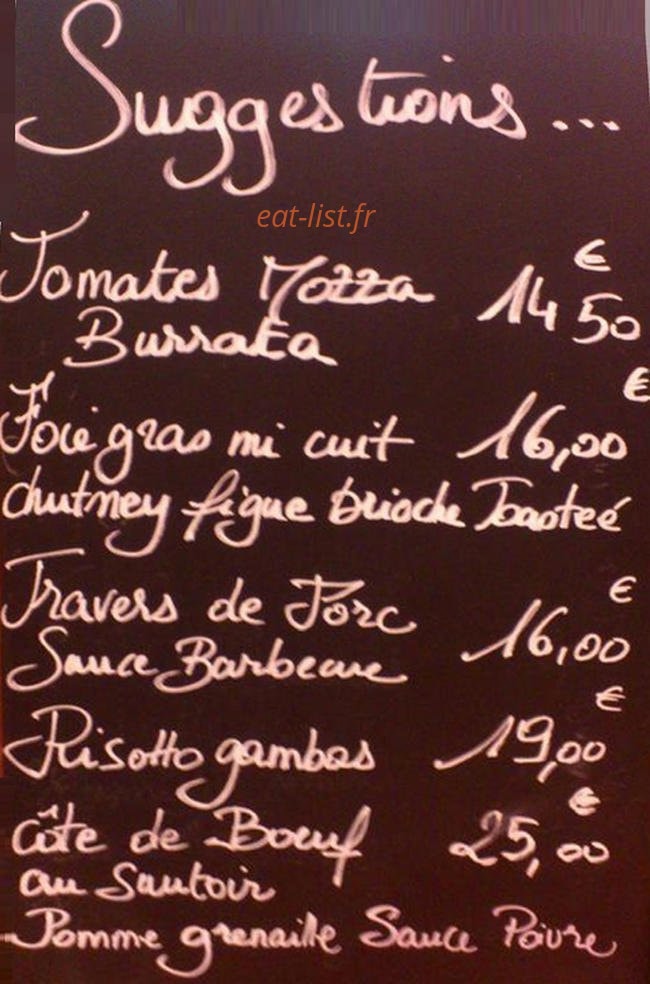 Warner Café — carte page 1