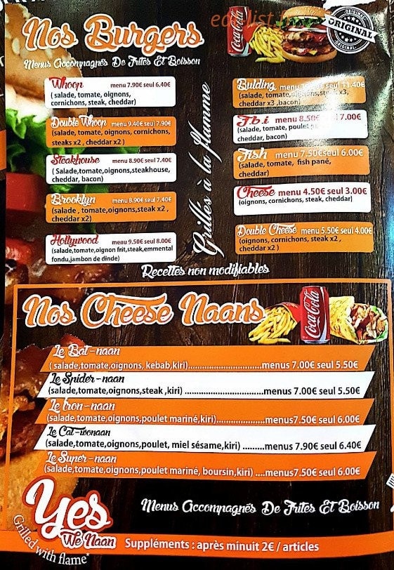 Yes we naan — carte page 3