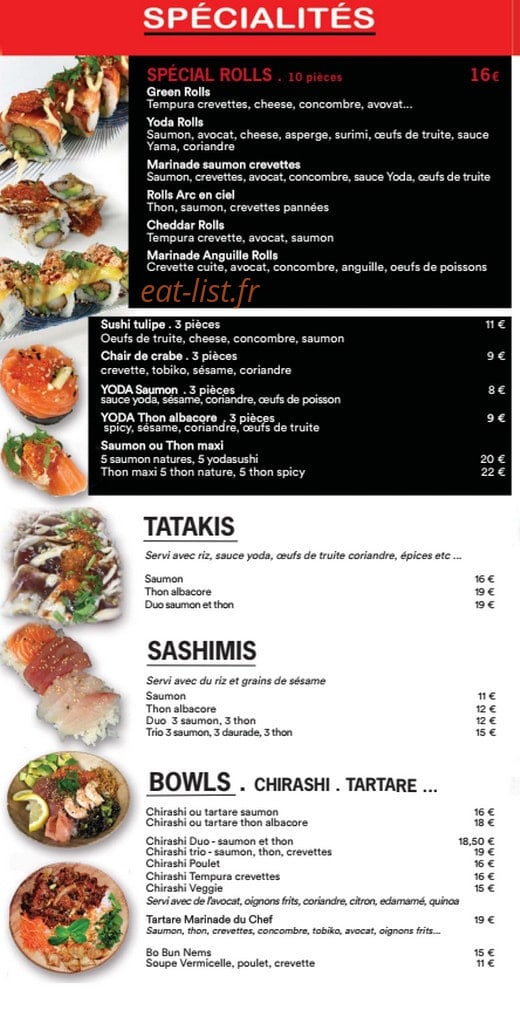 Yoda Sushi — carte page 5