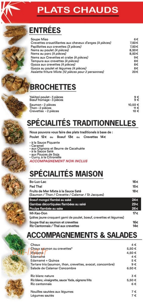 Yoda Sushi — carte page 2