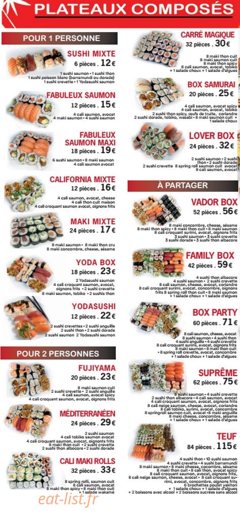 Yoda Sushi — carte page 4