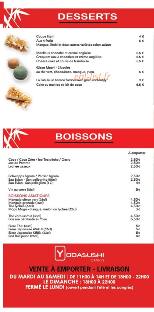 Yoda Sushi — carte page 6