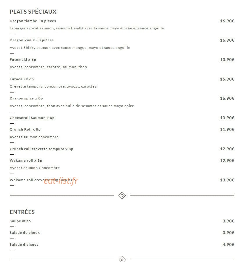 Yunik Saigon — carte page 1