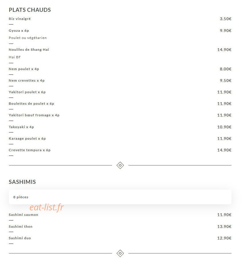 Yunik Saigon — carte page 2