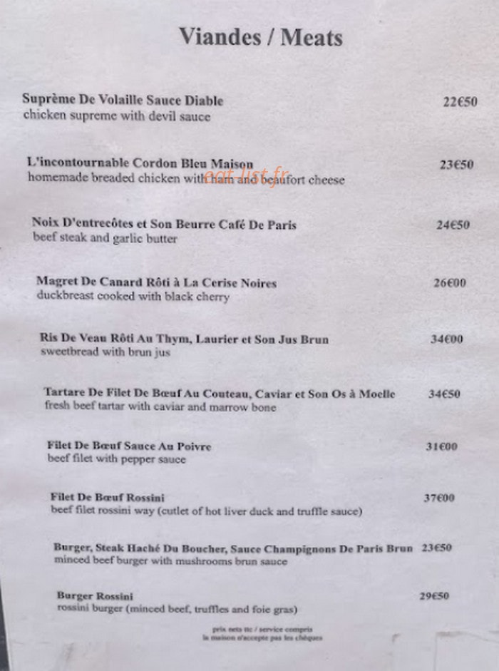 Yvan's — carte page 3