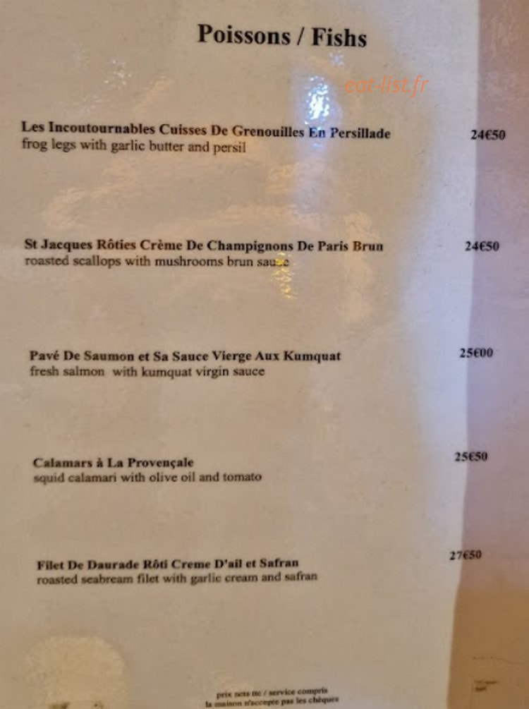 Yvan's — carte page 2