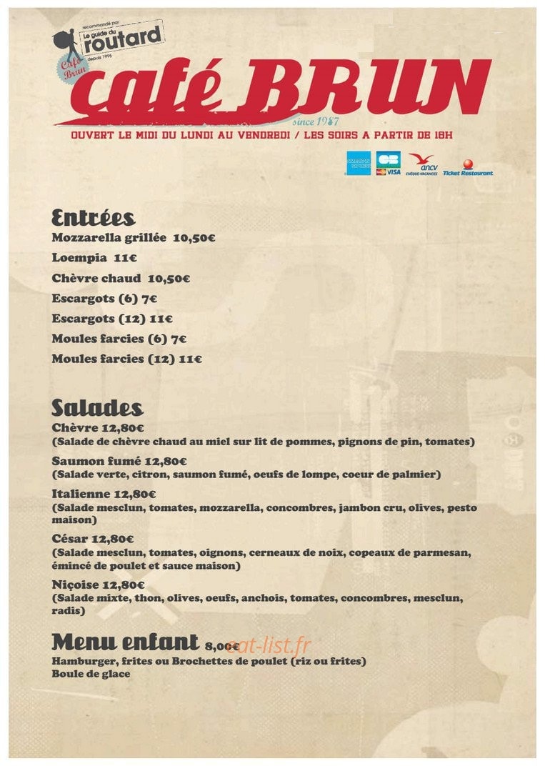 Café Brun — carte page 4