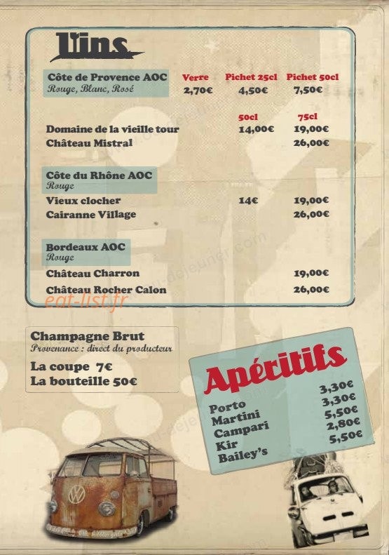 Café Brun — carte page 13