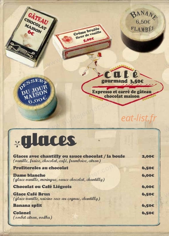 Café Brun — carte page 14