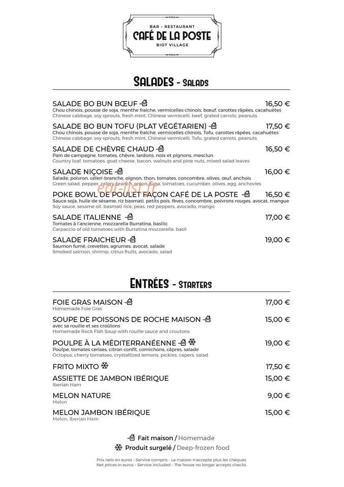 Café de la Poste — carte page 3