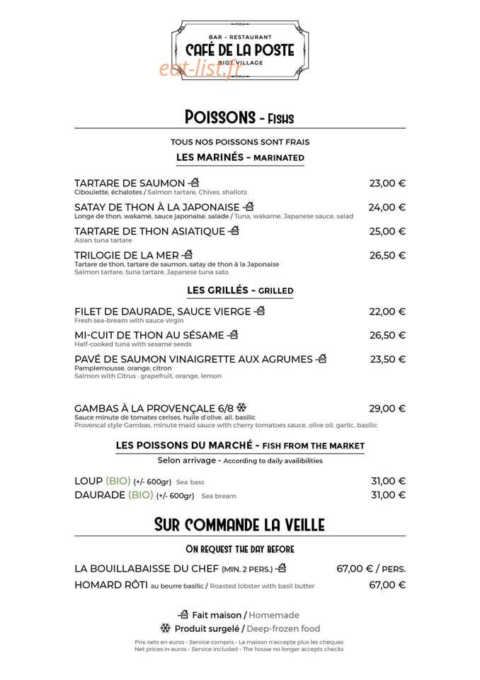 Café de la Poste — carte page 4