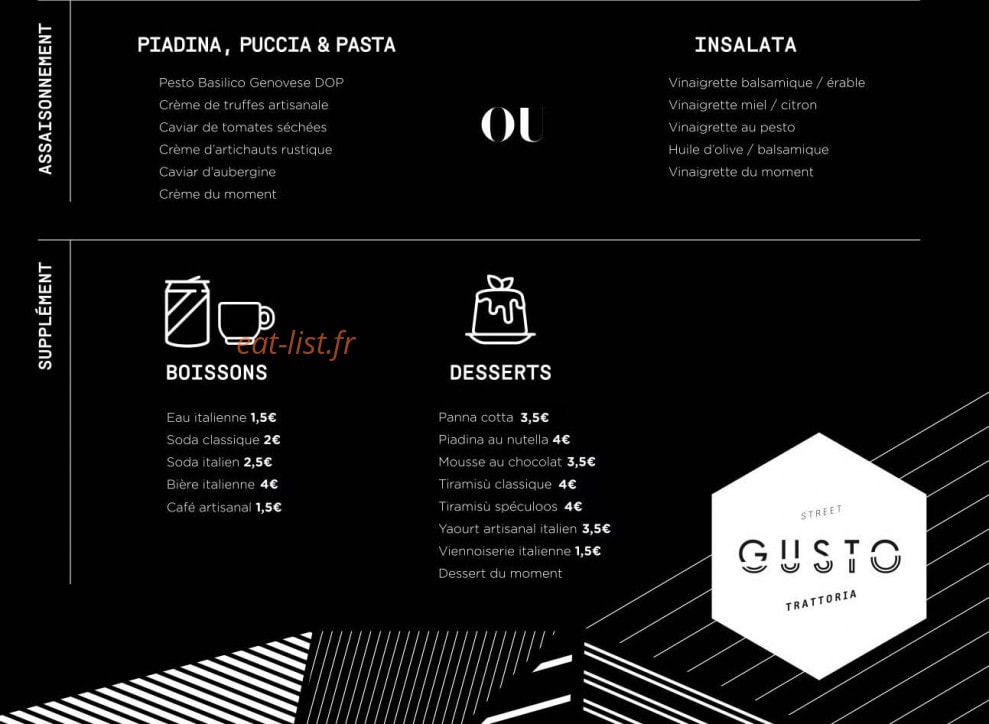 Gusto — carte page 2