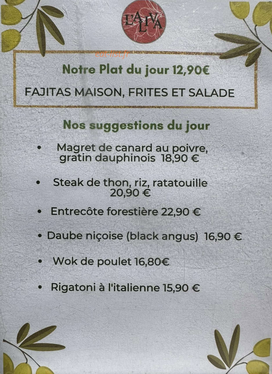 L'Aliva — carte page 1