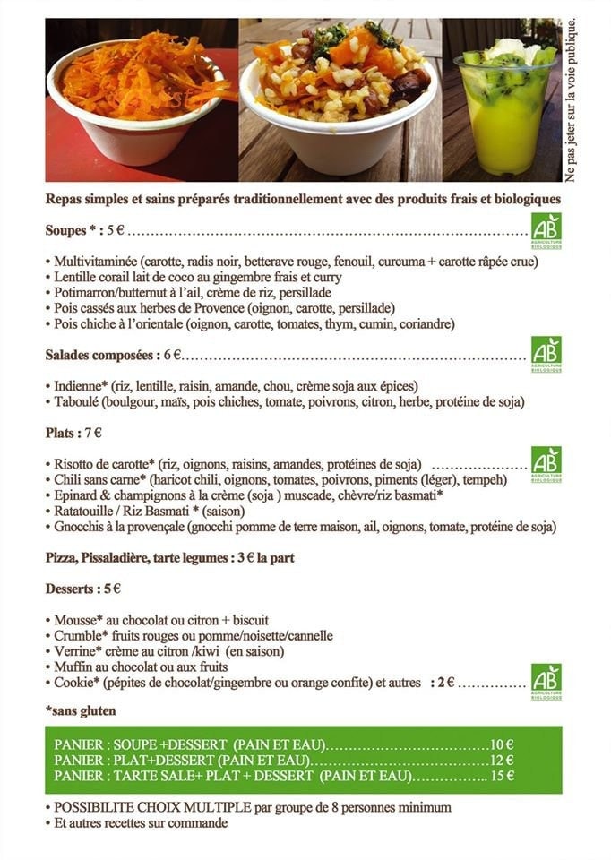La cuisine du jardin — carte page 2