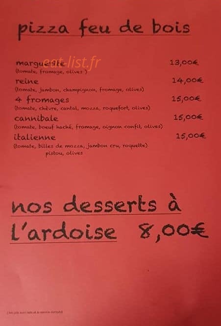 Le bistrot du village — carte page 2