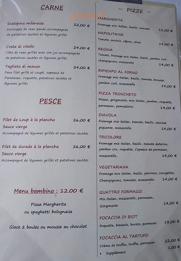 O'Sarracino — carte page 2