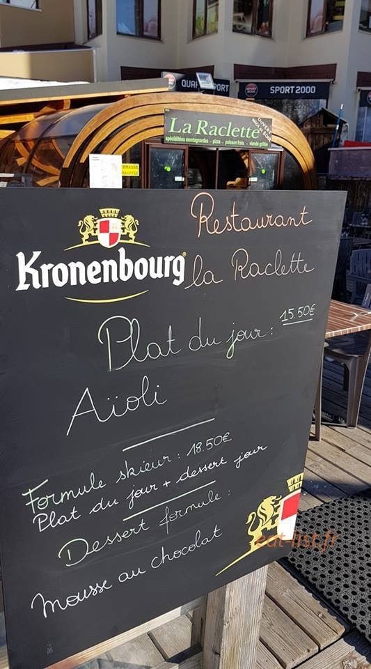 La Raclette — carte page 1
