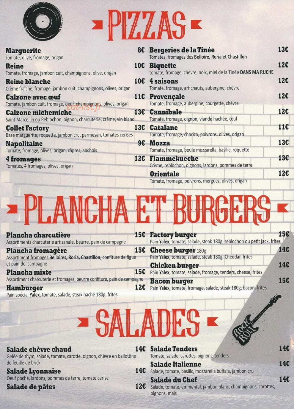 Le Collet Factory — carte page 1
