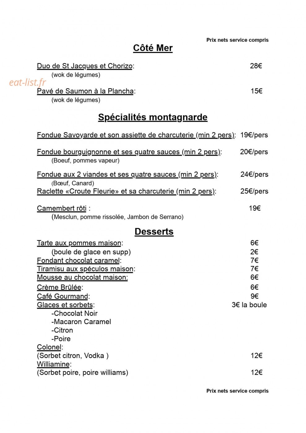 Le petit Chamois — carte page 3