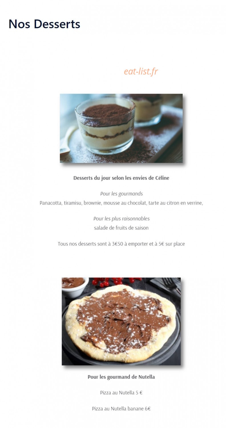 Vieuch Pizza — carte page 2