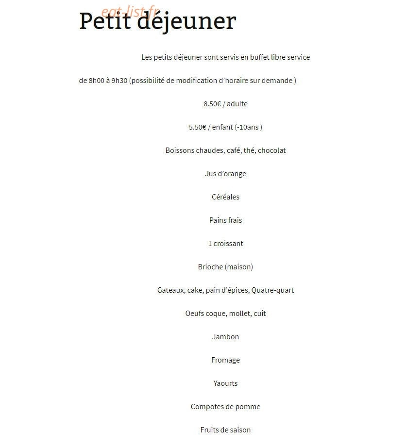 Hostellerie du Randonneur — carte page 2