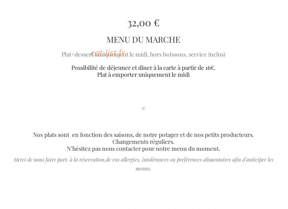 Auberge Lo Robur — carte page 1
