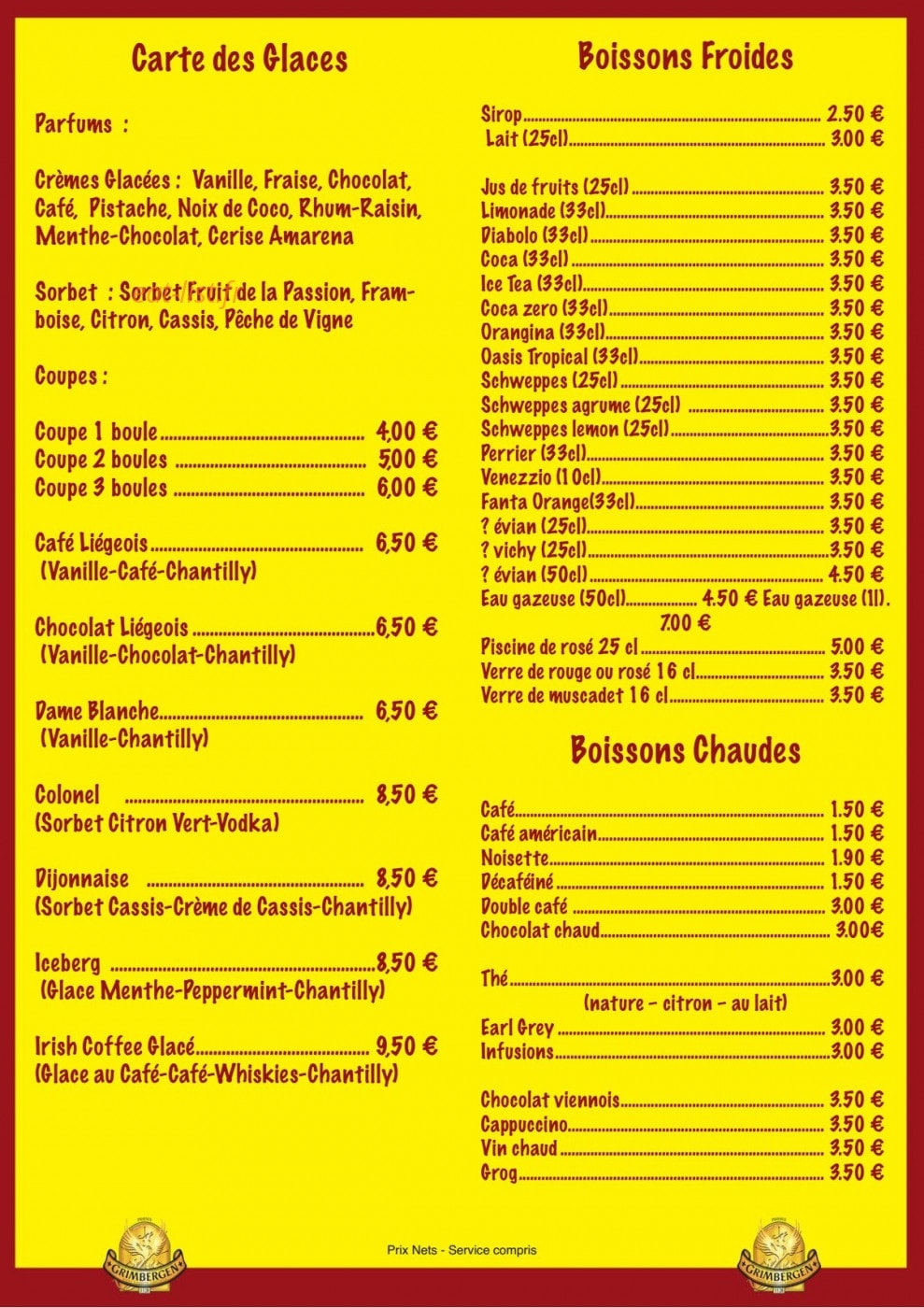 Chez Frankie — carte page 8
