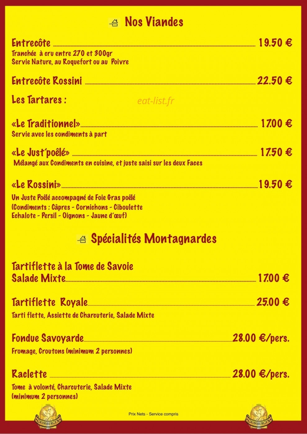 Chez Frankie — carte page 4