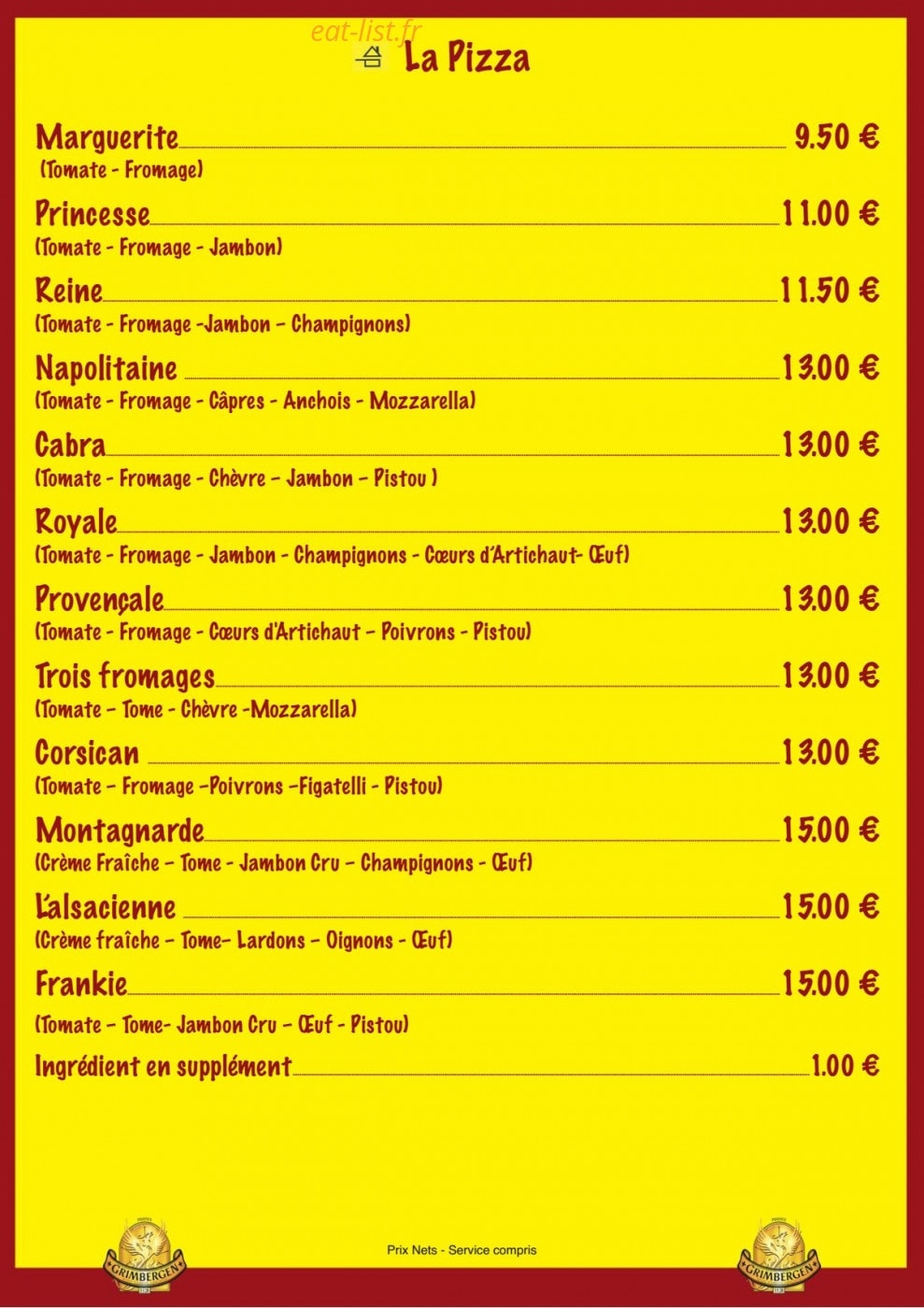 Chez Frankie — carte page 3
