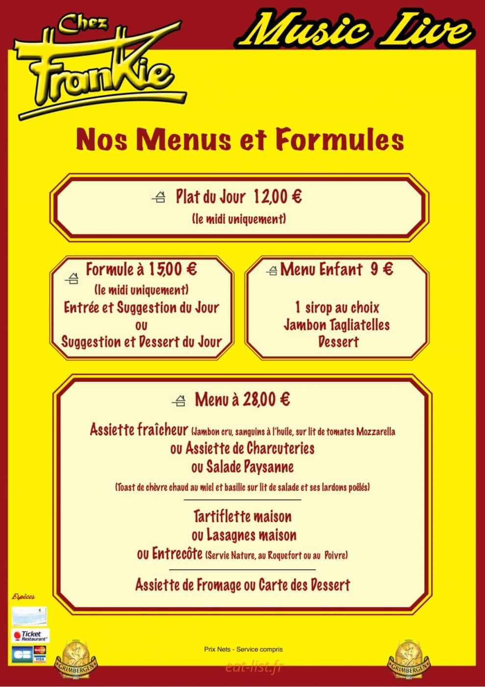 Chez Frankie — carte page 1