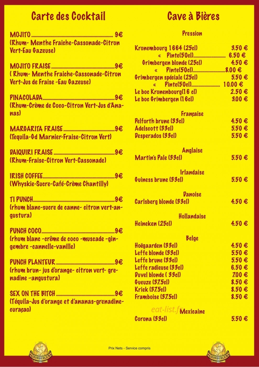 Chez Frankie — carte page 7