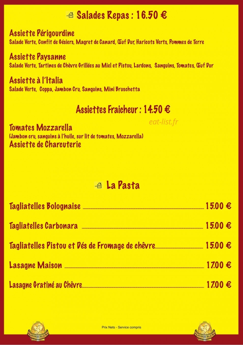 Chez Frankie — carte page 2