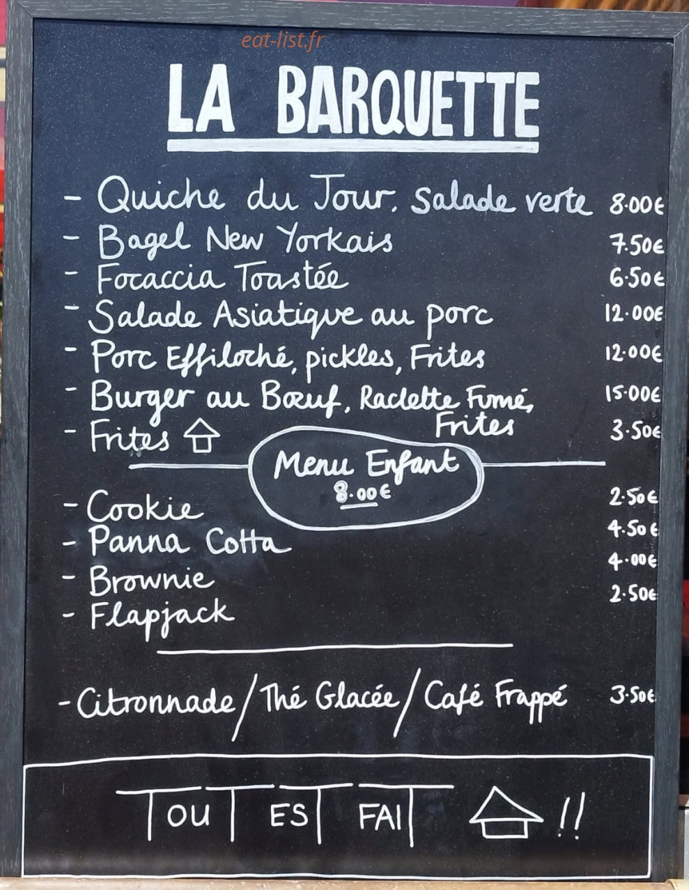 La Barquette — carte page 1