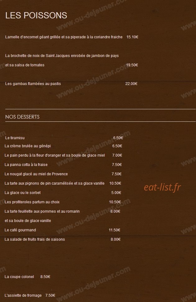 Moulin de L'Oliveraie — carte page 2