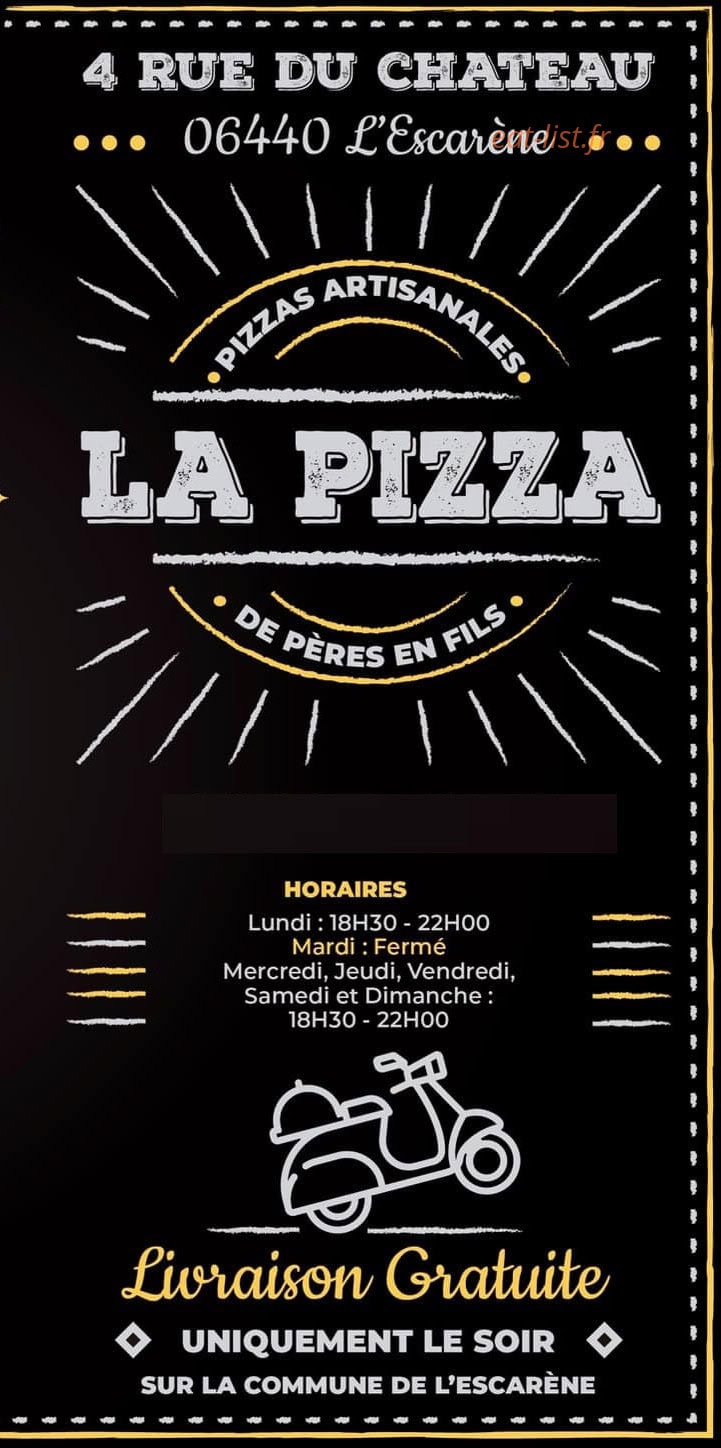La Pizza — carte page 1