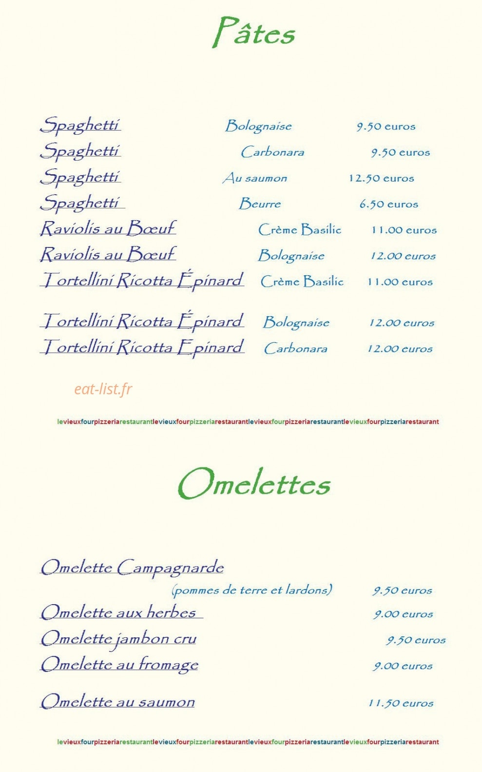 Le Vieux Four — carte page 3
