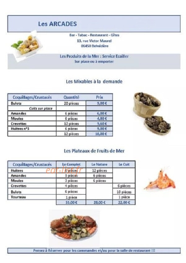 Les Arcades — carte page 1