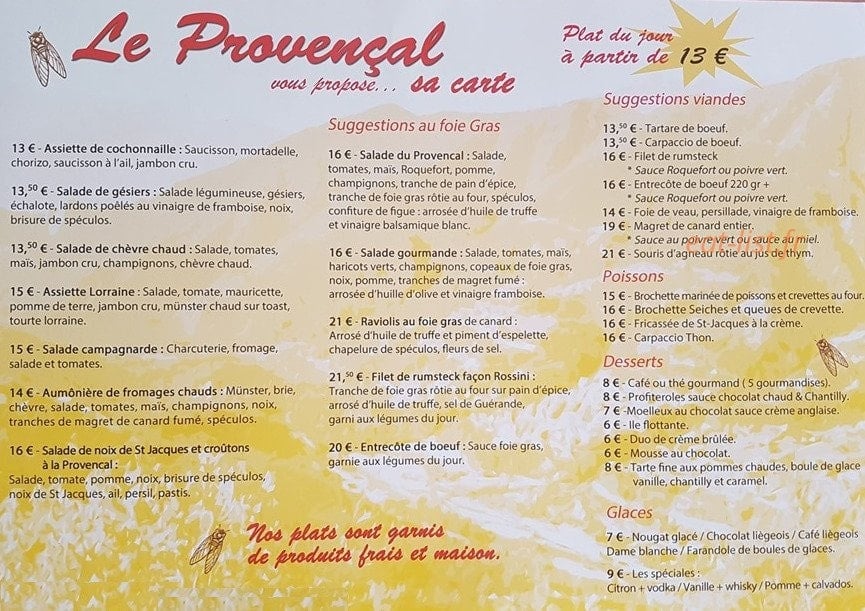 Le Provençal — carte page 1