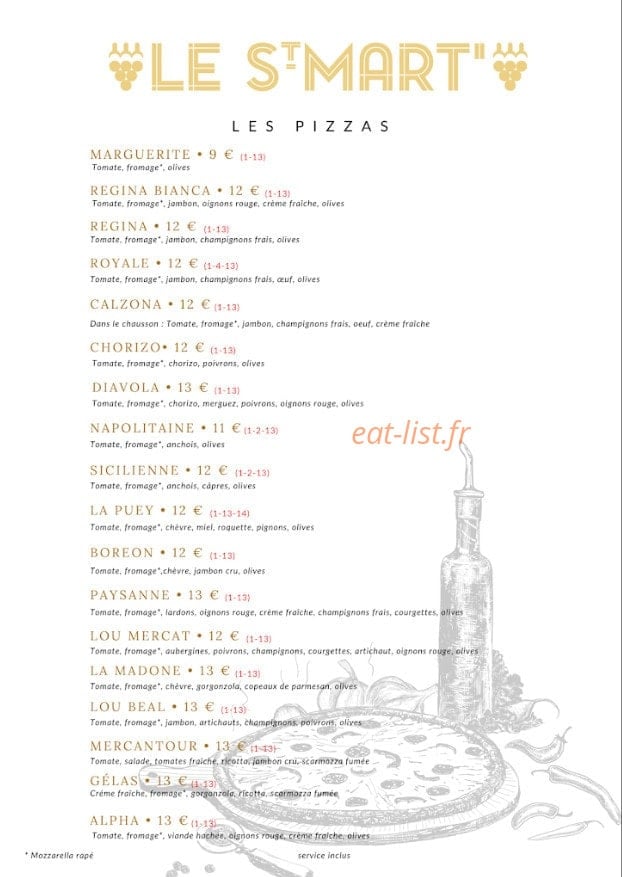 Le St Mart’ — carte page 1