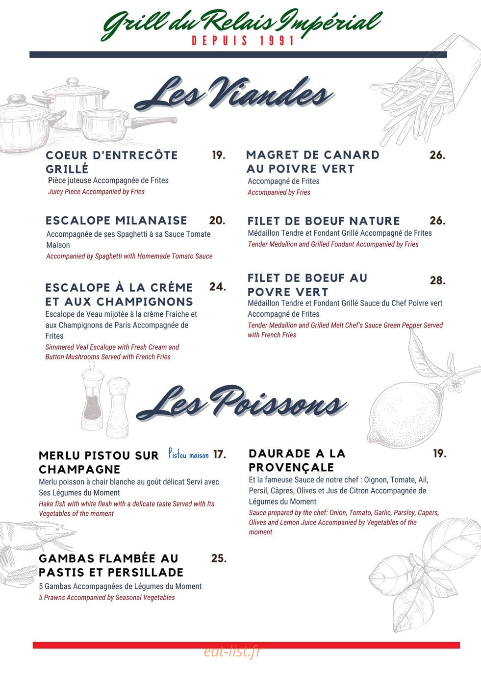 Le Relais Impérial — carte page 6