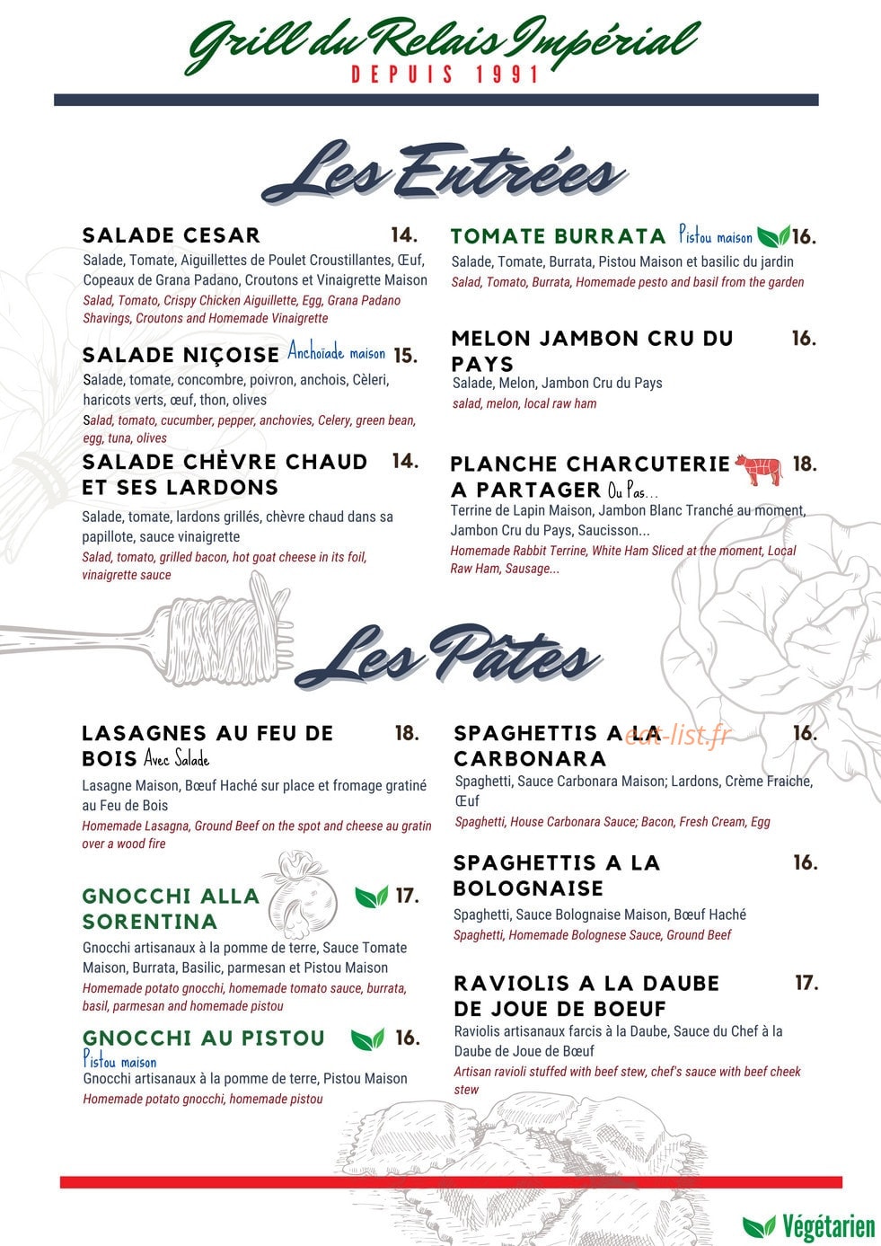 Le Relais Impérial — carte page 5