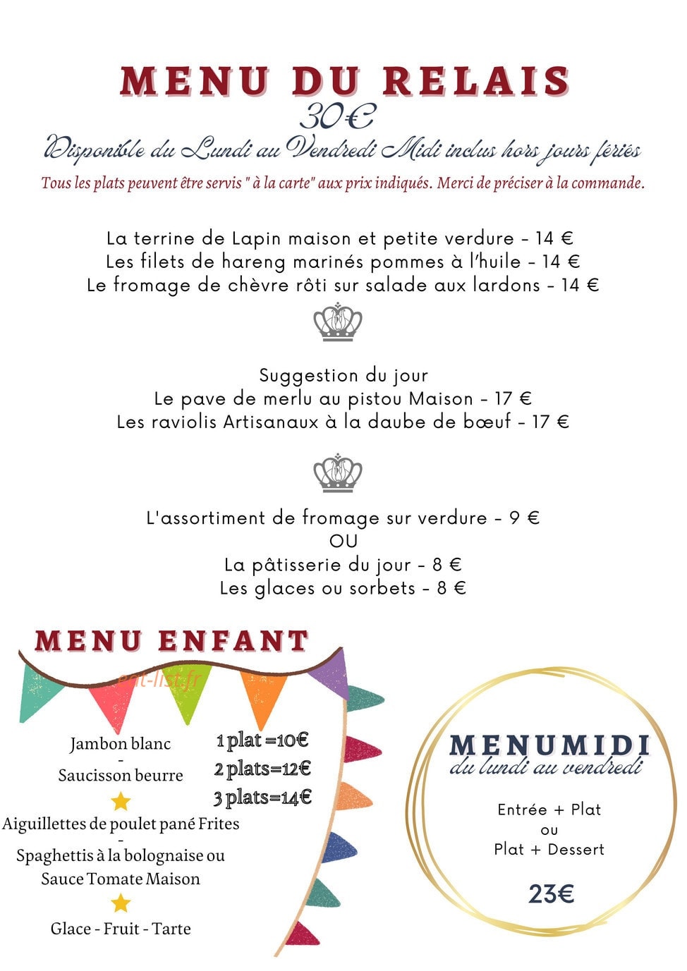 Le Relais Impérial — carte page 2