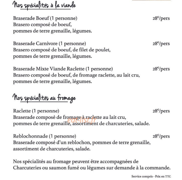 Hôtel Génépi — carte page 1
