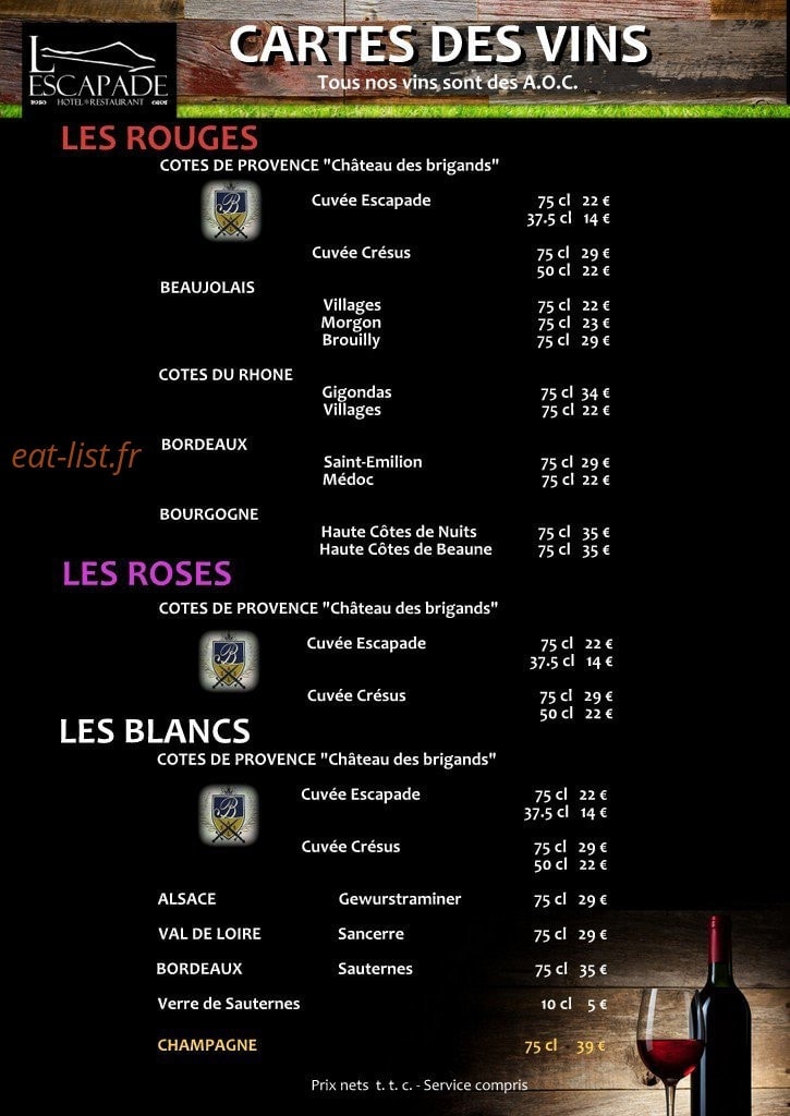 L'escapade — carte page 4
