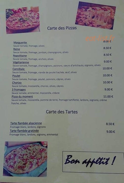 Auberge des Gorges de Daluis — carte page 1