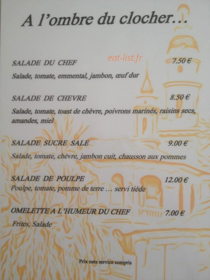 A l'Ombre du Clocher — carte page 1